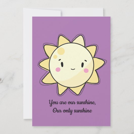 Invitation d'anniversaire à notre petite fille de  (Dos)