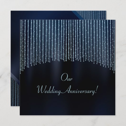 Invitation d'anniversaire à paillettes scintillant (Devant / Derrière)