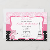 Invitation d'anniversaire à Paris (Devant)