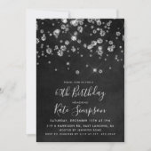Invitation d'anniversaire à tableau noir diamant - (Devant)