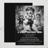 Invitation d'anniversaire à thème de costume d'Hal (Devant / Derrière)
