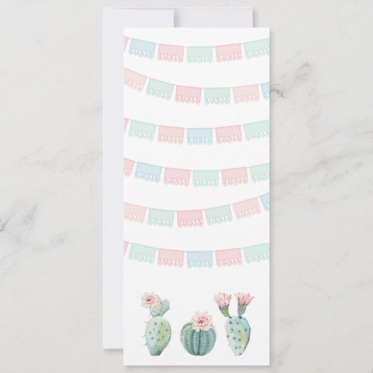 Invitation d'anniversaire à thème mexicain pour fi (Dos)