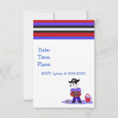 Invitation d'anniversaire à thème Pirate Cool (Dos)