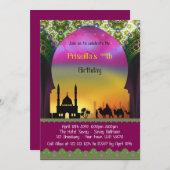 Invitation d'anniversaire à tout âge, arabe, maroc (Devant / Derrière)