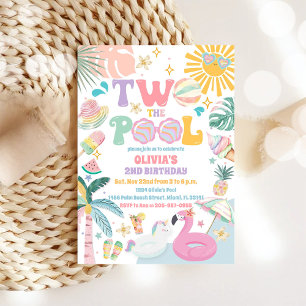 Invitation d'anniversaire à une fête au bord de la