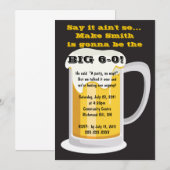 Invitation d'anniversaire à une fête de bière (Devant / Derrière)