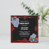 Invitation d'anniversaire à une soirée de poker (Debout devant)