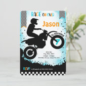 Invitation d'anniversaire à vélo modifiable (Debout devant)