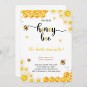 Invitation d'anniversaire abeille (Devant / Derrière)