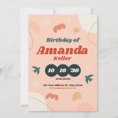 Invitation d'anniversaire Abstraite (Devant)