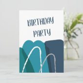 Invitation d'anniversaire Abstraite (Debout devant)