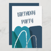 Invitation d'anniversaire Abstraite (Devant / Derrière)