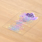 Invitation d'anniversaire Acrylique Dreamy Cloud N (Poser)