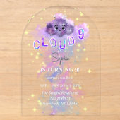 Invitation d'anniversaire Acrylique Dreamy Cloud N (Recto)