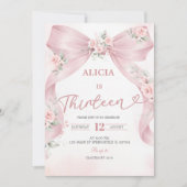 Invitation d'anniversaire adolescente Coquette ave (Devant)