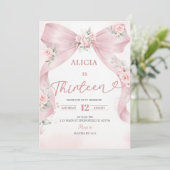 Invitation d'anniversaire adolescente Coquette ave (Debout devant)