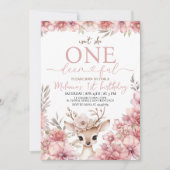 Invitation d'anniversaire adorable « One-deer-ful (Devant)