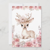 Invitation d'anniversaire adorable « One-deer-ful (Dos)