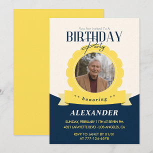 Invitation d'anniversaire adulte 80 ans Moderne