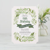 Invitation d'anniversaire adulte Bannière de jalon (Debout devant)