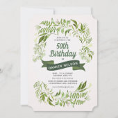 Invitation d'anniversaire adulte Bannière de jalon (Devant)