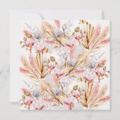 Invitation d'anniversaire adulte fleurs boho (Dos)