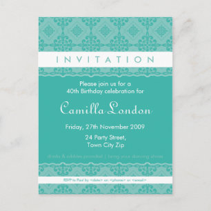 INVITATION D'ANNIVERSAIRE ADULTE :: L4 orné