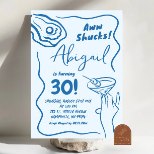 Invitation d'anniversaire adulte pour cocktail Blu