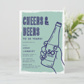 Invitation d'anniversaire adulte Rustic Urban Dood (Debout devant)