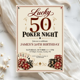 invitation d'anniversaire adulte soirée poker