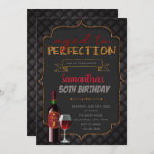 Invitation d'anniversaire âge à perfection (Devant / Derrière)