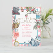 Invitation d'anniversaire Alice au pays des mervei (Debout devant)