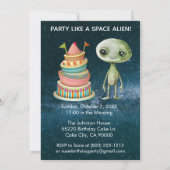 Invitation d'anniversaire Alien Invasion Outer Spa (Dos)