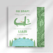 Invitation d'anniversaire Alligator