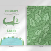 Invitation d'anniversaire Alligator