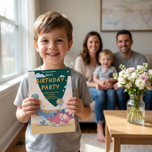 Invitation d'anniversaire amusante avec un dinosau