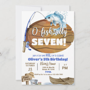 Invitation d'anniversaire amusante de pêcheur / ga