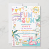 Invitation d'anniversaire Amusement au soleil (Devant)