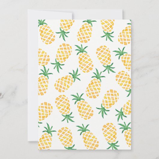 Invitation d'anniversaire | ananas tropical (Dos)