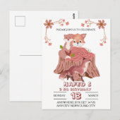 Invitation d'anniversaire Animaux de la Forêt : Au (Devant / Derrière)