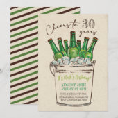 Invitation d'anniversaire, Anniversaire adulte (Devant / Derrière)