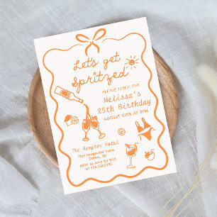 Invitation d'anniversaire Aperol Spritz