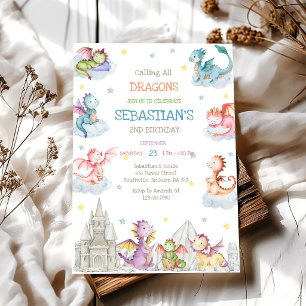 Invitation d'anniversaire Appel à tous les dragons