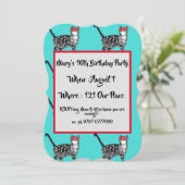 Invitation d'anniversaire Aqua Cat pour adolescent (Debout devant)