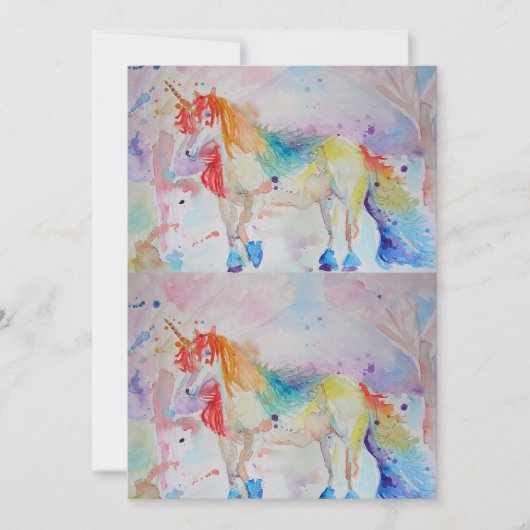 Invitation d'anniversaire aquarelle d'art de licor (Devant)