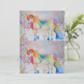 Invitation d'anniversaire aquarelle d'art de licor (Debout devant)