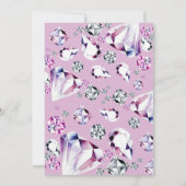 Invitation d'anniversaire aquarelle She's a Gem po (Dos)