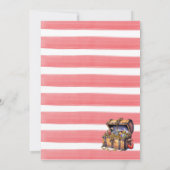 Invitation d'anniversaire aquarelle sirène et pira (Dos)