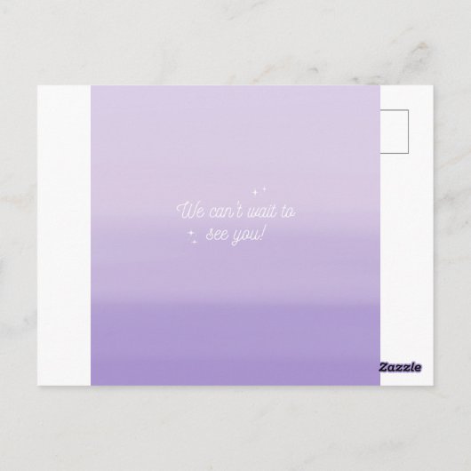 Invitation d'anniversaire aquarelle Sirène Mignonn (Dos)