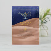 Invitation d'anniversaire arabe en feuille (Debout devant)